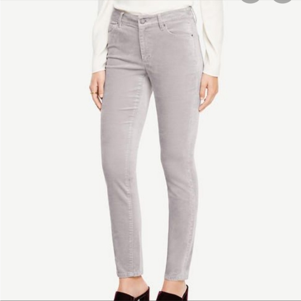 Gray velvet jeans